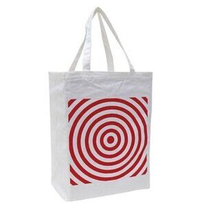 Target bullseye canvas tote bag